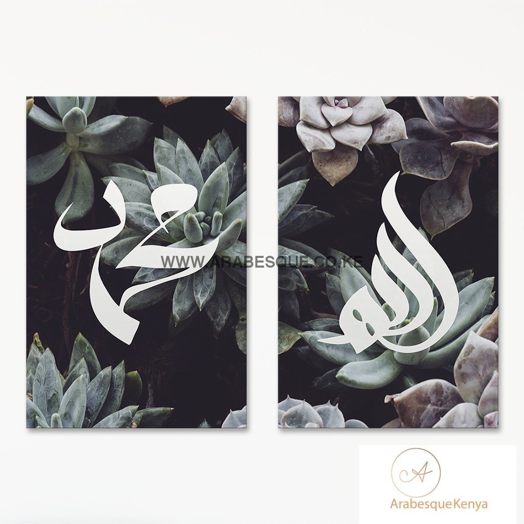 Allah Muhammad Set Botanical Cactus - Arabesque