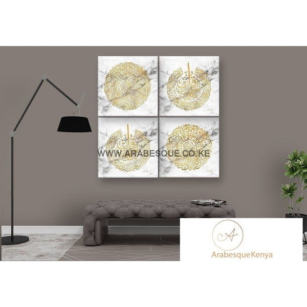 Luxe Series 4 Qul Set V1 Black White Marble - Arabesque