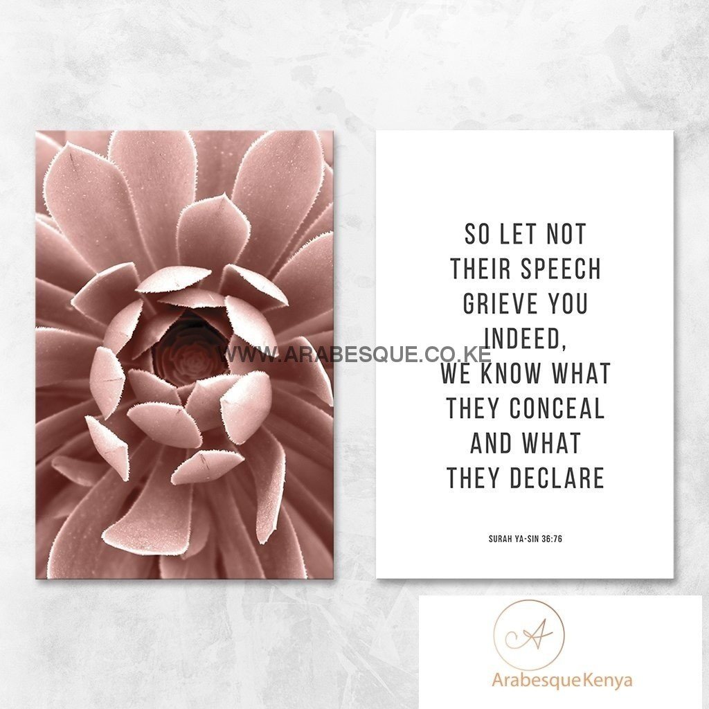 Reminder Series Set Surah Ya Sin 36 76 Blush Pink Catus - Arabesque